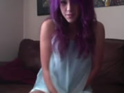 Purple Hair garota Masturbation